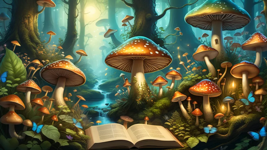 MOJO AI This artwork portrays a mystical forest scene fill